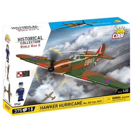 Cobi 5762 II WW Hawker Hurricane No 302 Sqn. RAF, 1:32, 375 k, 1 f
