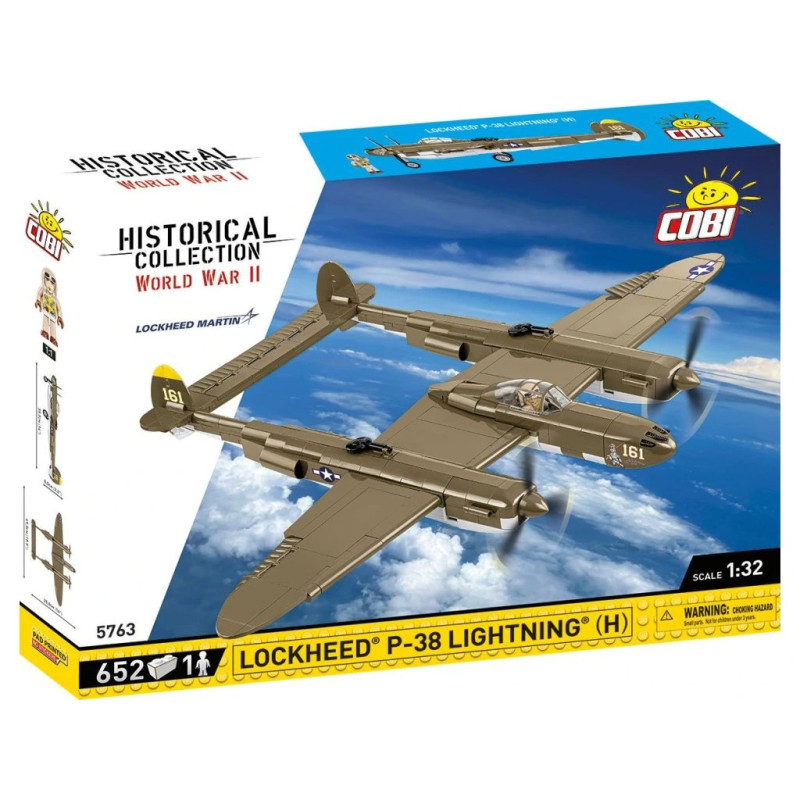 Cobi 5763 II WW Lockheed P-38 Lightning (H), 1:32, 652 k, 1 f