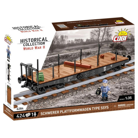 Cobi 6284 Schwerer plattformwagen type SSYS, 1:35, 424 k, 1 f