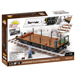 Cobi 6284 Schwerer plattformwagen type SSYS, 1:35, 424 k, 1 f