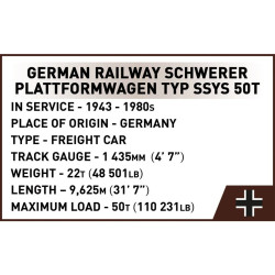 Cobi 6284 Schwerer plattformwagen type SSYS, 1:35, 424 k, 1 f