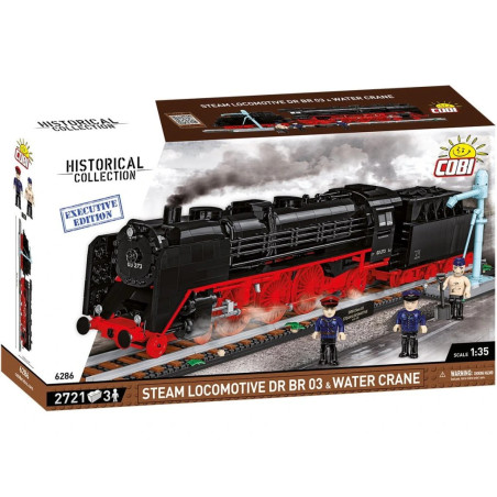 Cobi 6286 Parní lokomotiva DR BR 03 a vodní jeřáb, 1:35, 2721 k, 3 f, executive edition