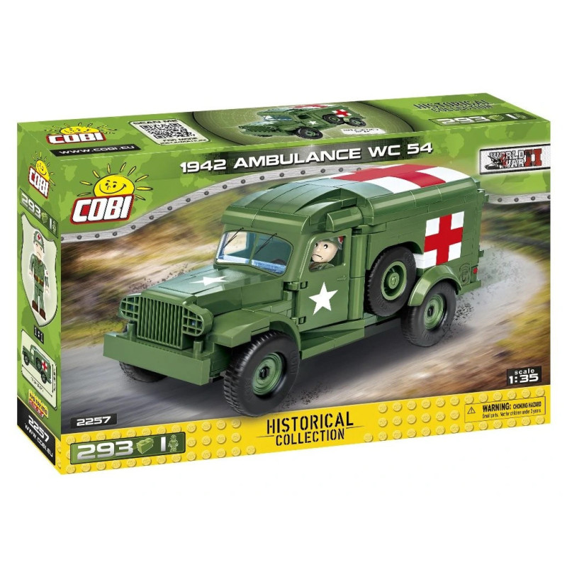 Cobi 2257 II WW Dodge WC 54 sanitka D-DAY, 1:35, 293 k, 1 f