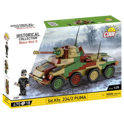 Cobi 2287 II WW Sd. Kfz 234/2 Puma, 1:35, 470 k, 1 f