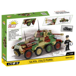 Cobi 2287 II WW Sd. Kfz 234/2 Puma, 1:35, 470 k, 1 f