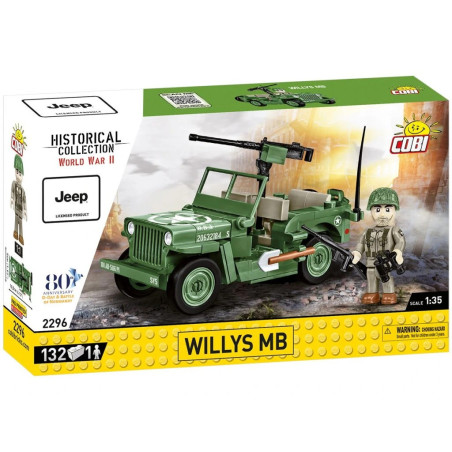 Cobi 2296 II WW Willys MB D-DAY, 1:35, 132 k, 1 f