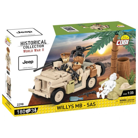 Cobi 2298 II WW Willys MB D-DAY, 1:35, 180 k, 3 f