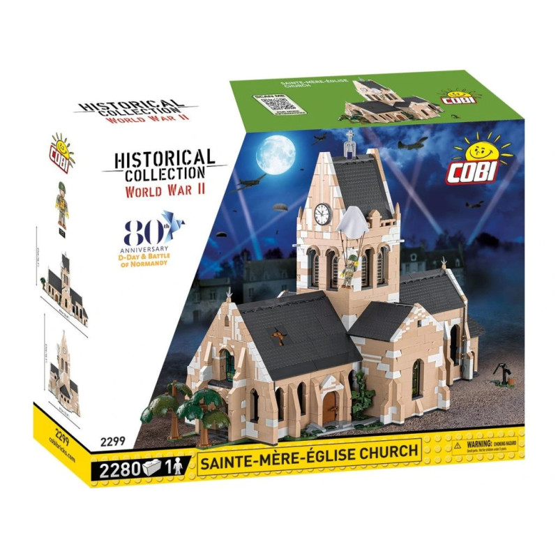 Cobi 2299 II WW Kostel Sainte-Mere-Eglise D-DAY, 2280 k, 1 f