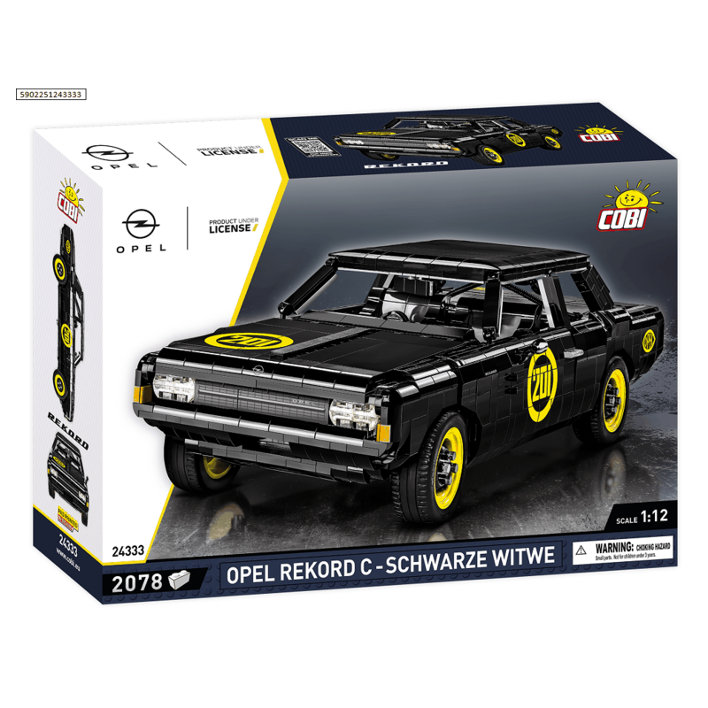 Cobi 24333 Opel Rekord C Schwarze Witwe, 1:12, 2078 k