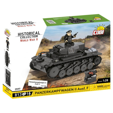 Cobi 2597 II WW Panzerkampfwagen II Ausf. F, 1:28, 813 k, 1 f