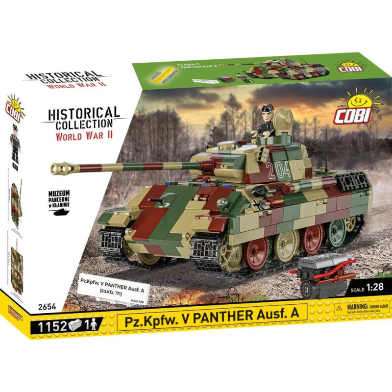 Cobi 2654 II WW Pz.Kpfw. V PANTHER Ausf. A, 1:28, 1152 k, 1 f