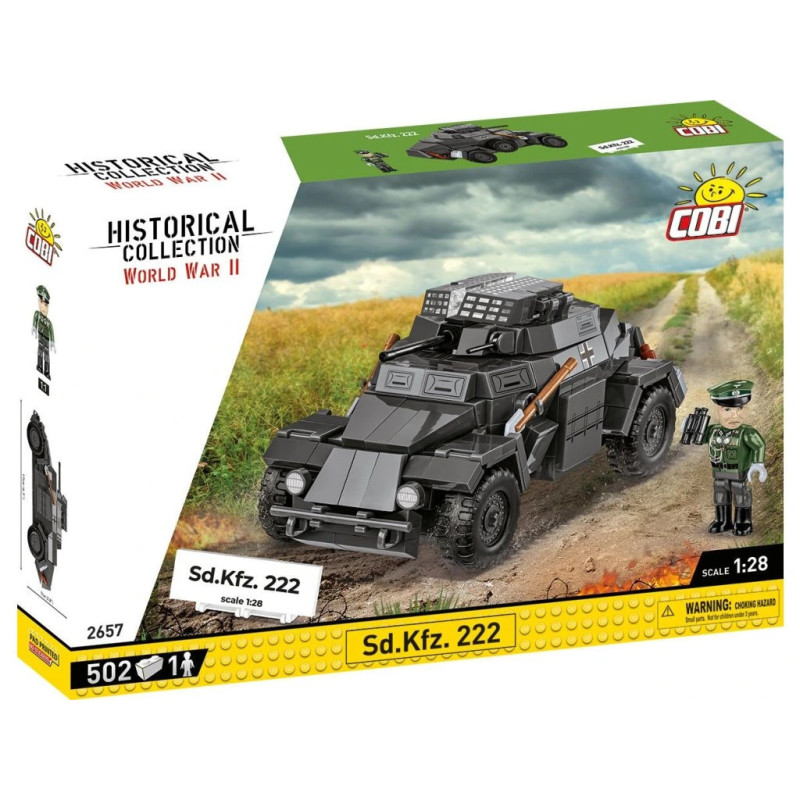 Cobi 2657 II WW Sd.Kfz. 222, 1:28, 502 k, 1 f