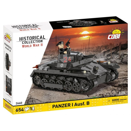 Cobi 2660 II WW Panzer I Ausf B, 1:28, 654 k, 1 f