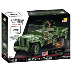 Cobi 2804 Willys MB s přívěsem 1:12, 1580 k EXECUTIVE EDITION