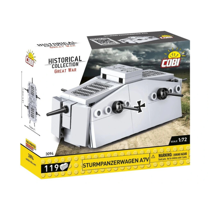 Cobi 3094 Great War Sturmpanzerwagen A7V, 1:72, 119 k