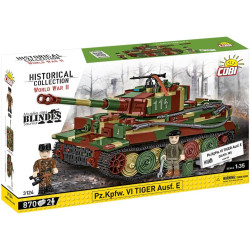 Cobi 3124 II WW PzKpfw VI Tiger Ausf E, 2v1, 1:35, 870 k, 2 f