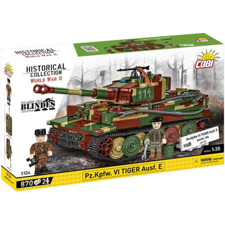 Cobi 3124 II WW PzKpfw VI Tiger Ausf E, 2v1, 1:35, 870 k, 2 f