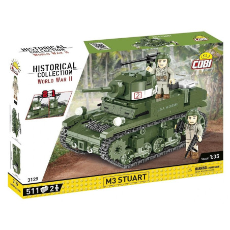 Cobi 3129 II WW M3 Stuart, 1:35, 511 k, 2 f