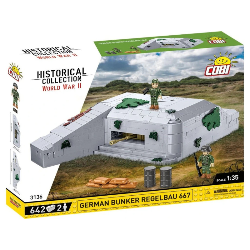 Cobi 3136 II WW Německý bunkr Regelbau 667, 1:35, 642 k, 2 f