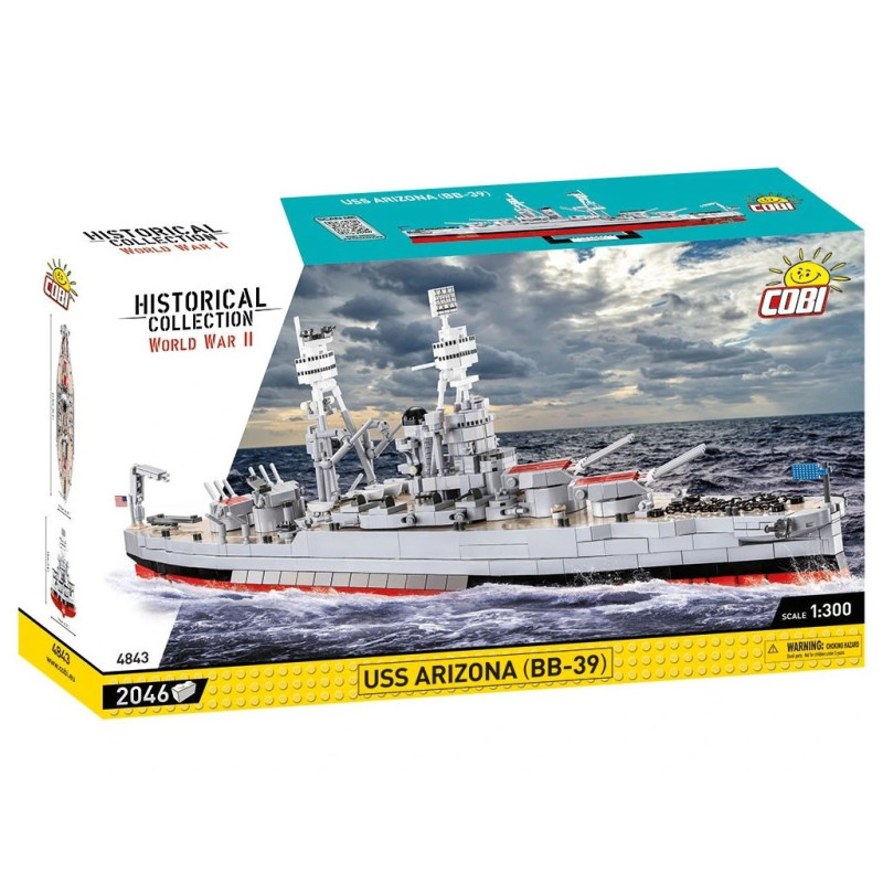 Cobi 4843 II WW USS Arizona BB-39, 1:300, 2046 k