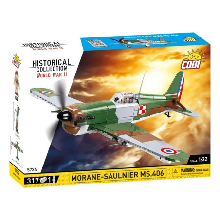 Cobi 5724 II WW Morane-Saulnier MS.406, 1:32, 317 k, 1 f