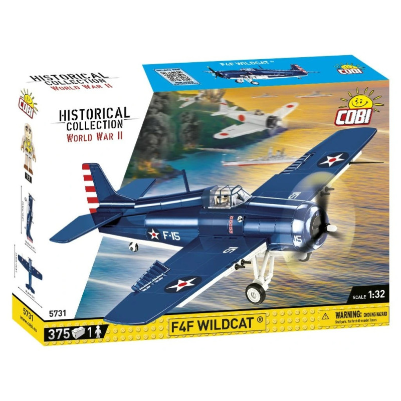 Cobi 5731 II WW F4F Wildcat, 1:32, 375 k, 1 f
