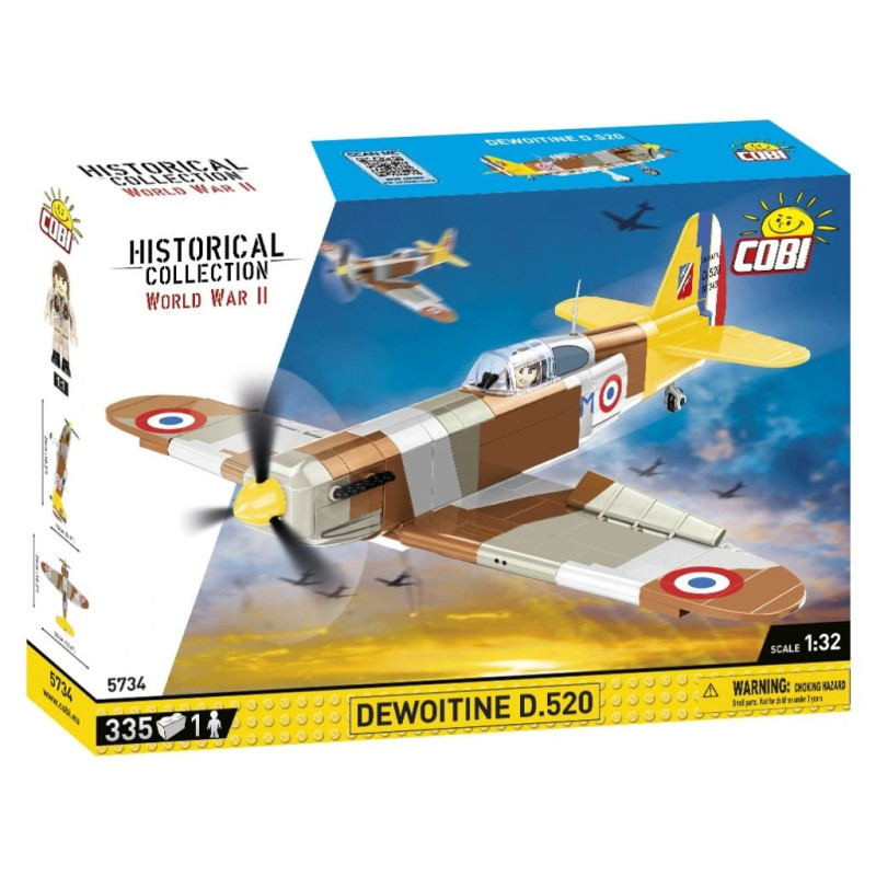 Cobi 5734 II WW Dewoitine D.520, 1:32, 335 k, 1 f