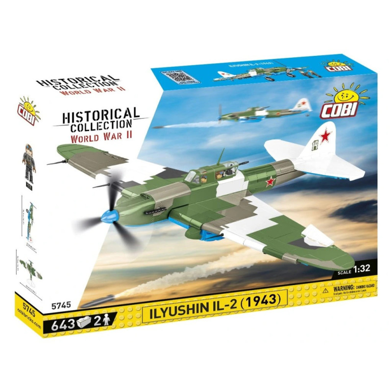 Cobi 5745 II WW Iljušin IL-2 (1943), 1:32, 643 k, 2 f